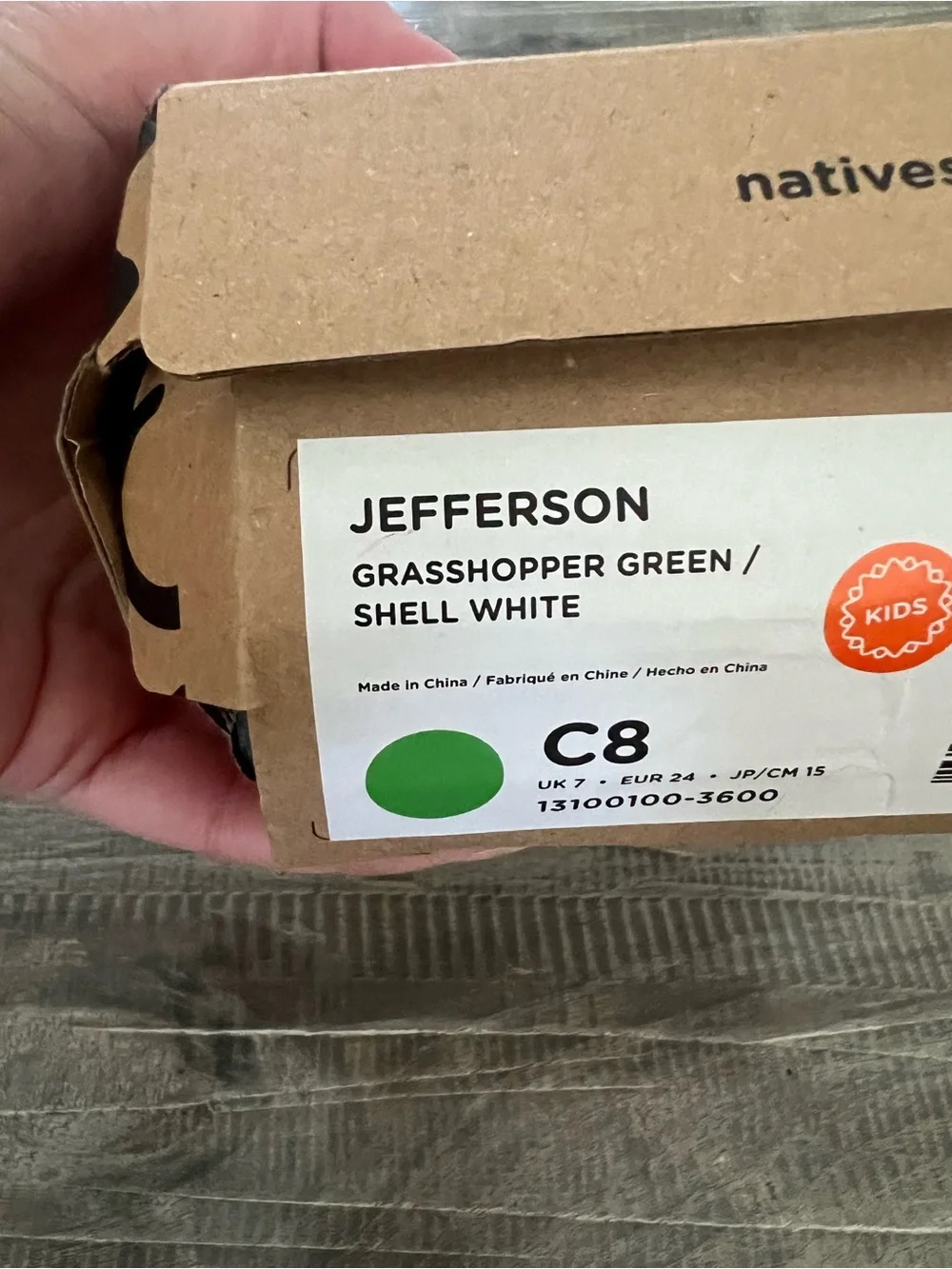 Native Kids Jefferson Slip-On Water Shoes in Bright Green and White
